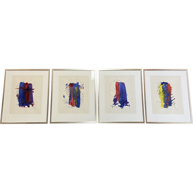 Set di 4 composizioni scandinave vintage di Peder Meinert, 1990