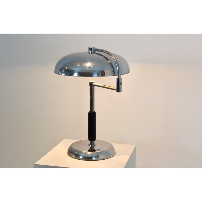 Lámpara de escritorio regulable vintage de Maison Desny, años 30
