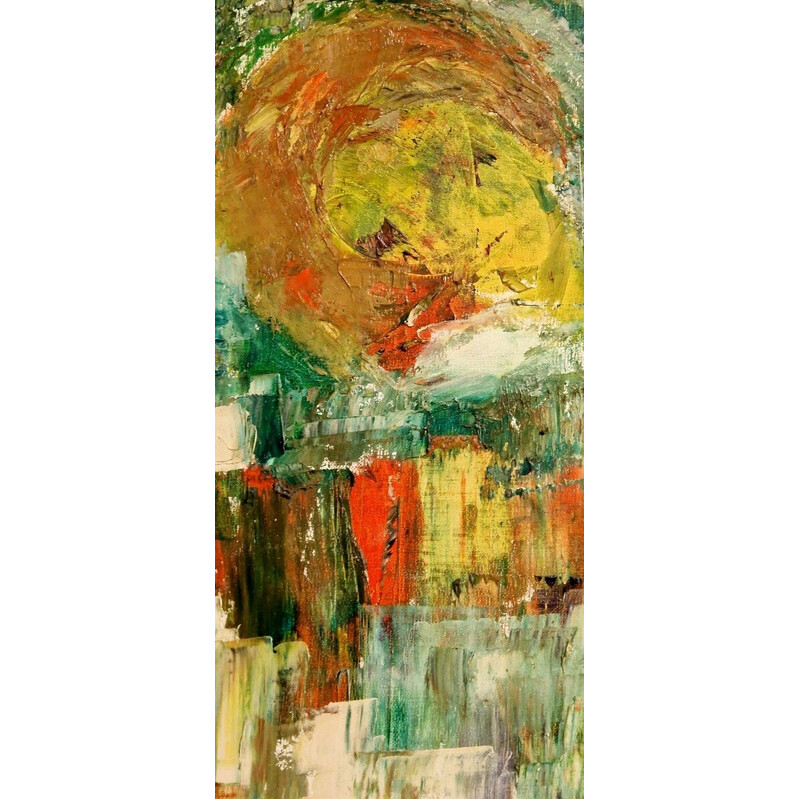 Composición abstracta vintage sobre lienzo de Jacques Mary