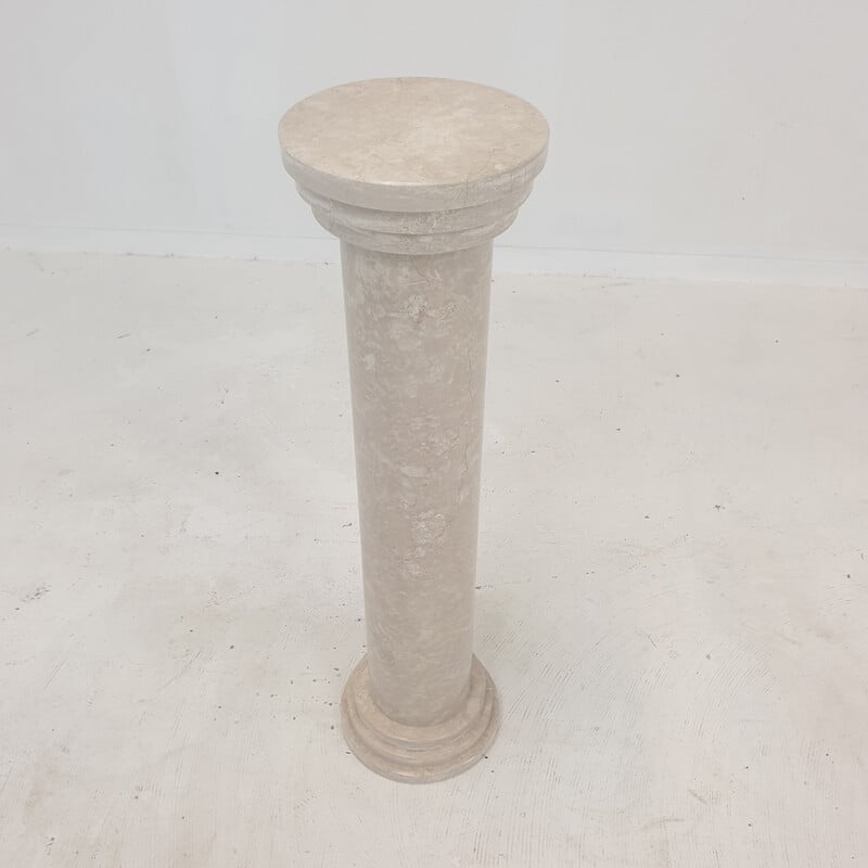 Vintage travertine side table, Italy 1980s
