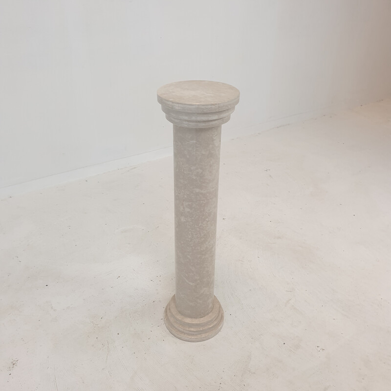 Vintage travertine side table, Italy 1980s