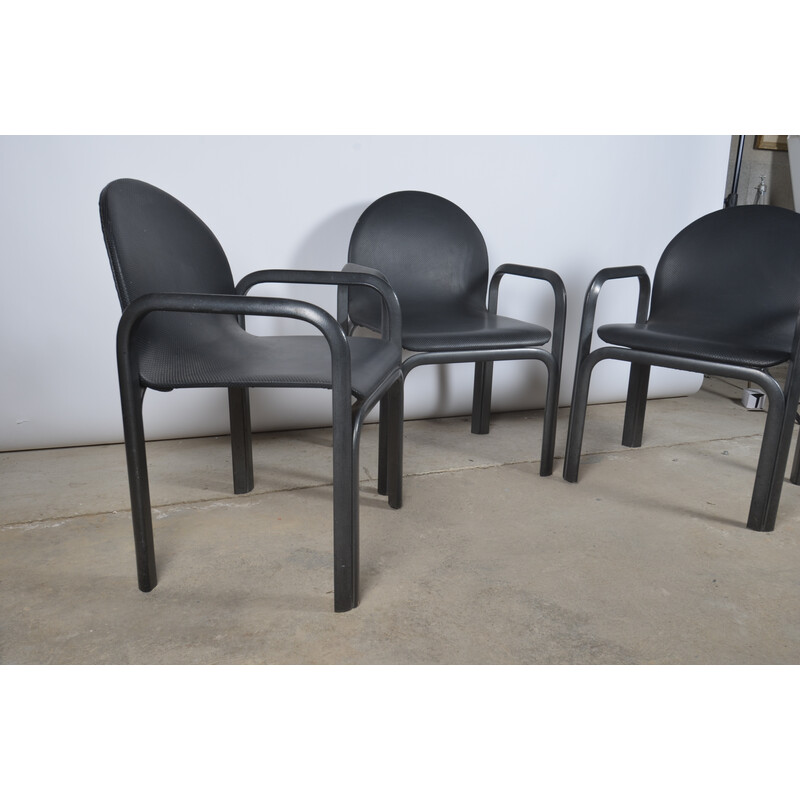 Set of 3 vintage Orsay armchairs by Gae Aulenti for Knoll, 1975