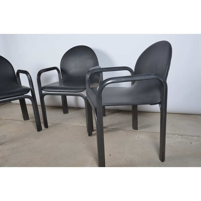 Set of 3 vintage Orsay armchairs by Gae Aulenti for Knoll, 1975