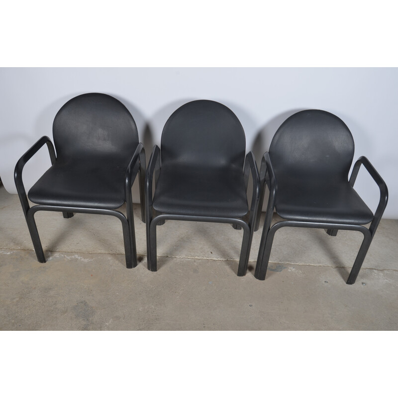 Set of 3 vintage Orsay armchairs by Gae Aulenti for Knoll, 1975