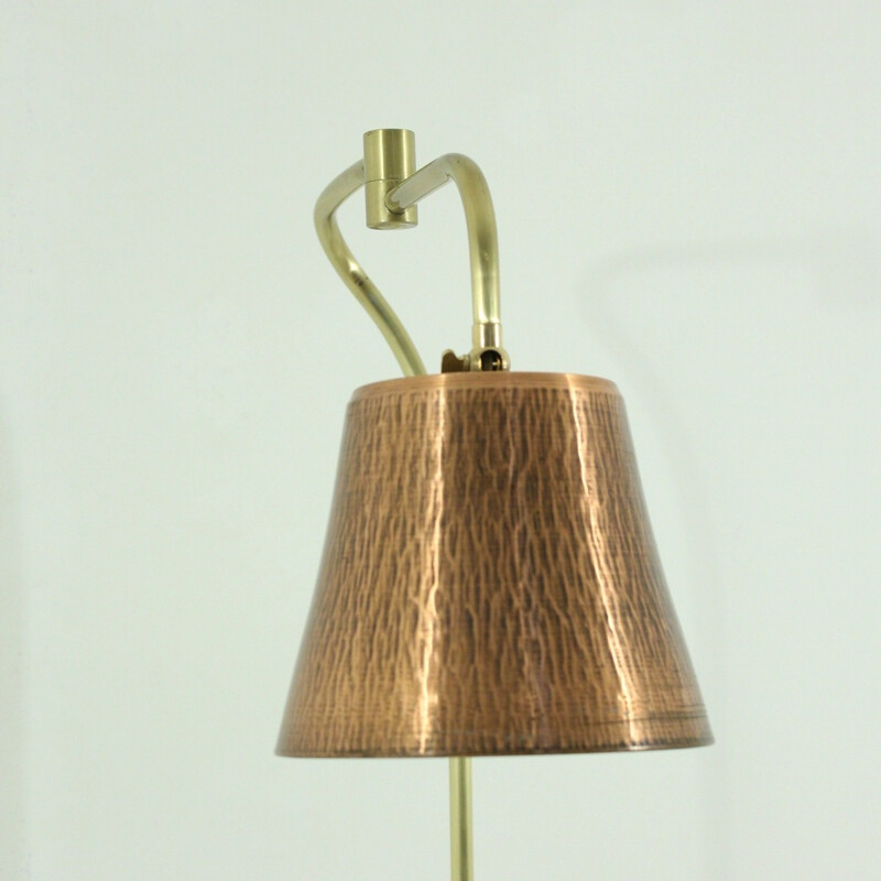 Floor lamp with brass foot - 1970s