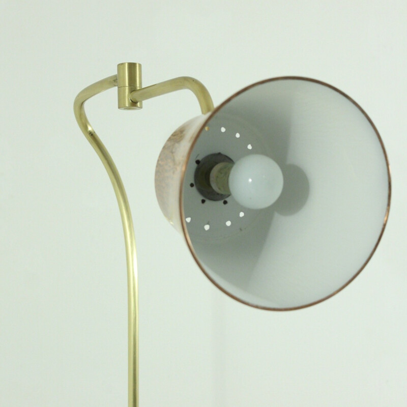 Floor lamp with brass foot - 1970s