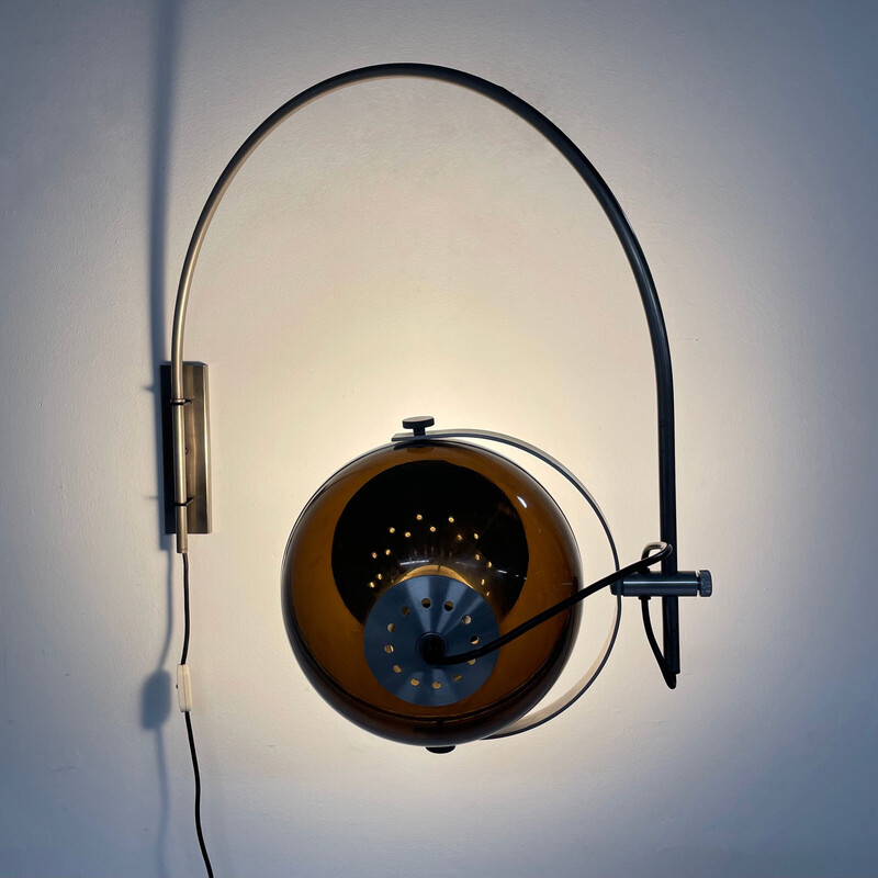 Vintage plexiglas wandlamp van Dijkstra Lampen, 1970