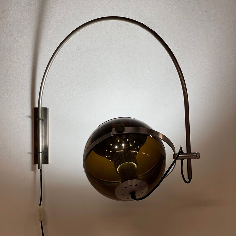Vintage plexiglass wall lamp by Dijkstra Lamps, 1970s