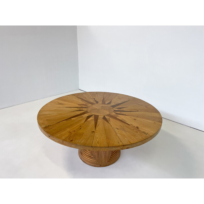 Vintage de mesa 'Rosa dei venti' par Mario Ceroli pour Mobili Nella Valle, 1970