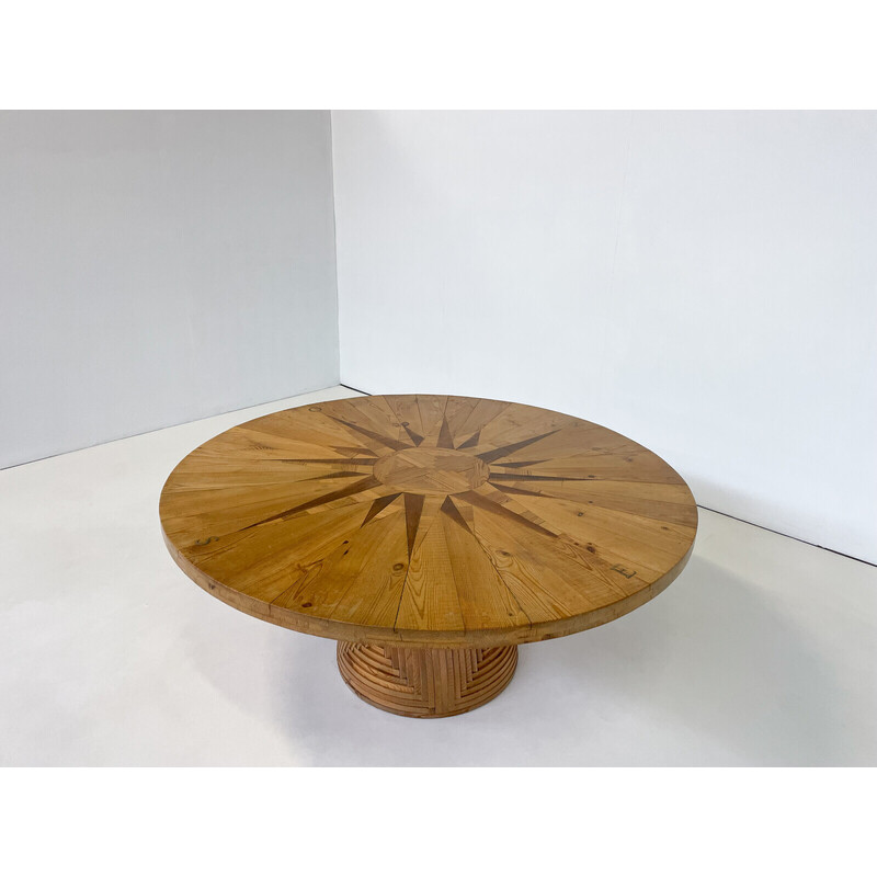 Vintage "Rosa dei venti" table by Mario Ceroli for Mobili Nella Valle, 1970s