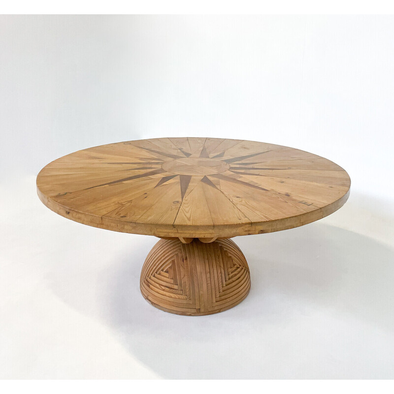 Vintage de mesa 'Rosa dei venti' par Mario Ceroli pour Mobili Nella Valle, 1970