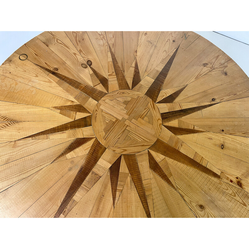 Vintage "Rosa dei venti" table by Mario Ceroli for Mobili Nella Valle, 1970s