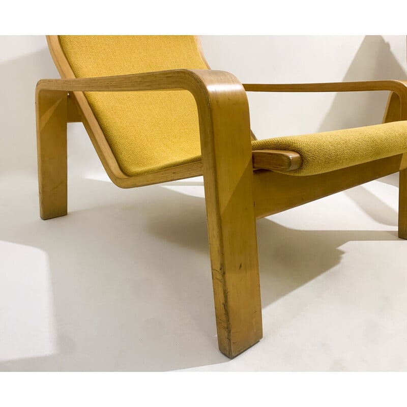 Pair of mid-century Pulkka armchairs by Ilmari Lappalainen for Asko, 1970s