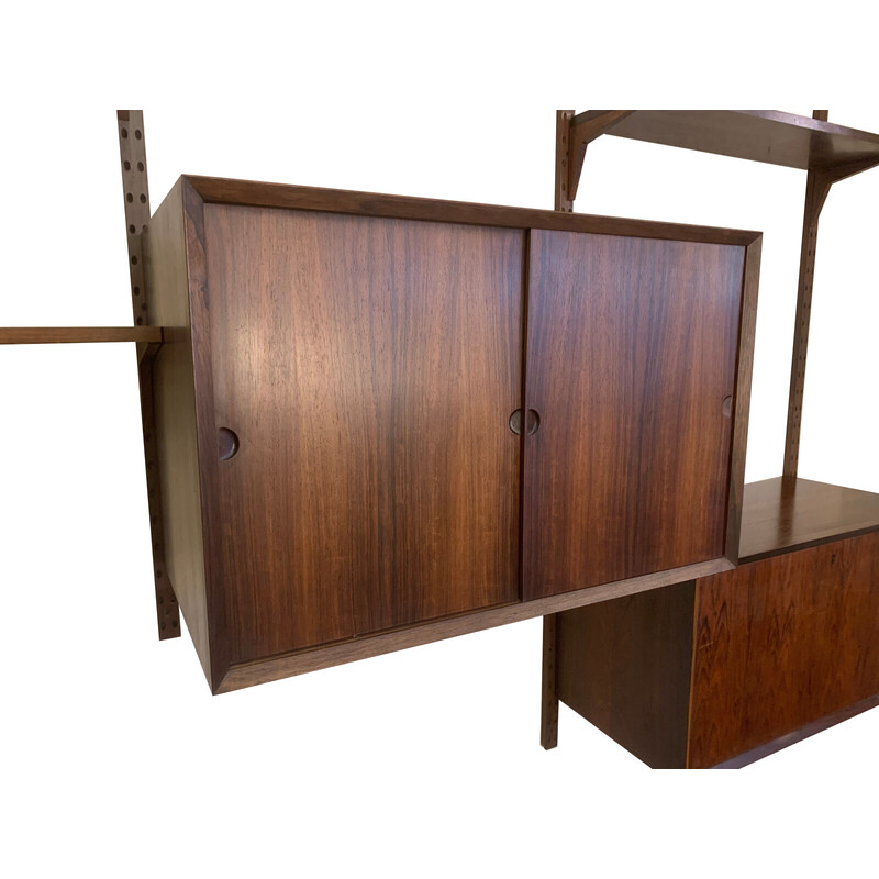 Mid-century suspended wooden wall unit by Poul Cadovius, Denmark 1960s
