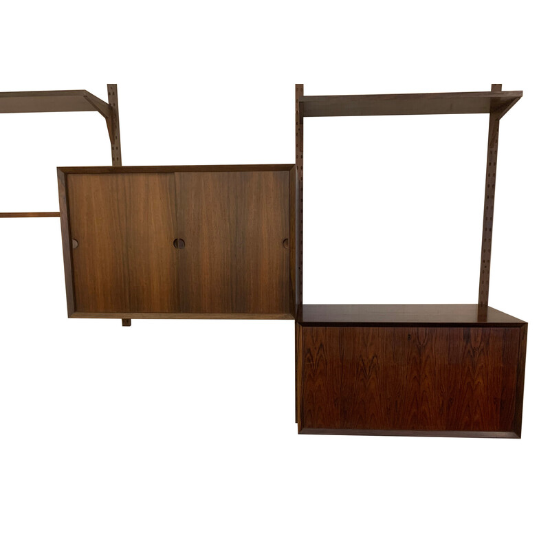 Mid-century suspended wooden wall unit by Poul Cadovius, Denmark 1960s