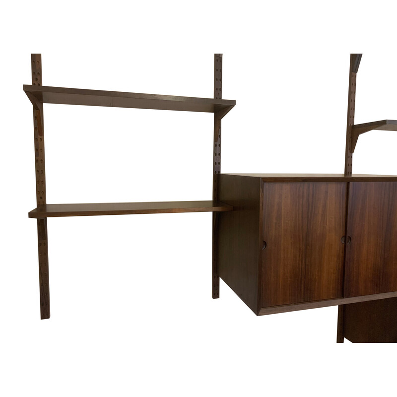 Mid-century suspended wooden wall unit by Poul Cadovius, Denmark 1960s