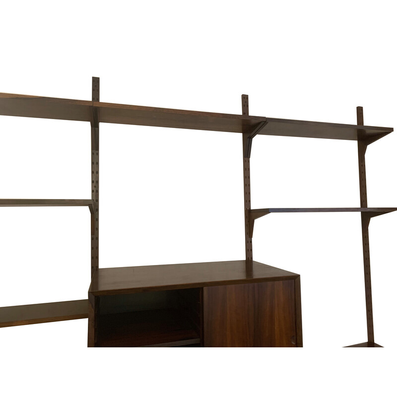 Mid-century suspended wooden wall unit by Poul Cadovius, Denmark 1960s