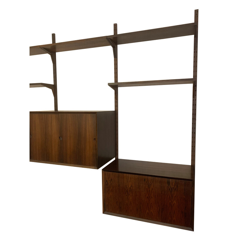 Mid-century suspended wooden wall unit by Poul Cadovius, Denmark 1960s