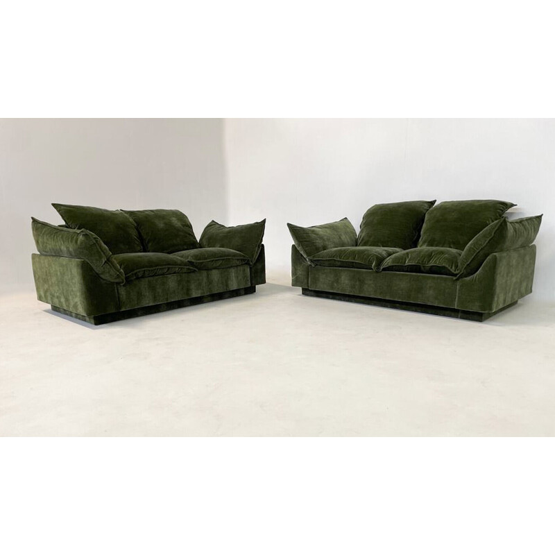 Pareja de sofás de mediados de siglo "Cado" de Gunnar Gravesen y David Lewis Divano para Icf, Italia años 70