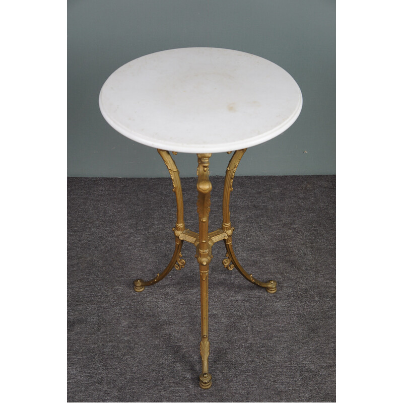 Mid century side table with marble top