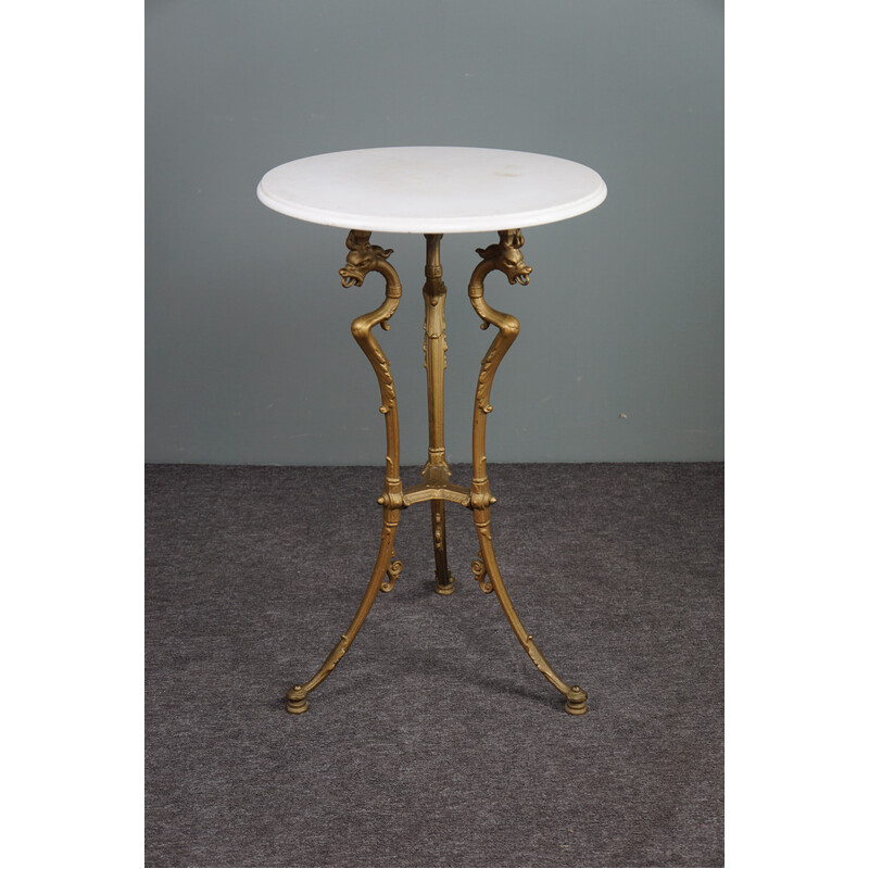 Mid century side table with marble top