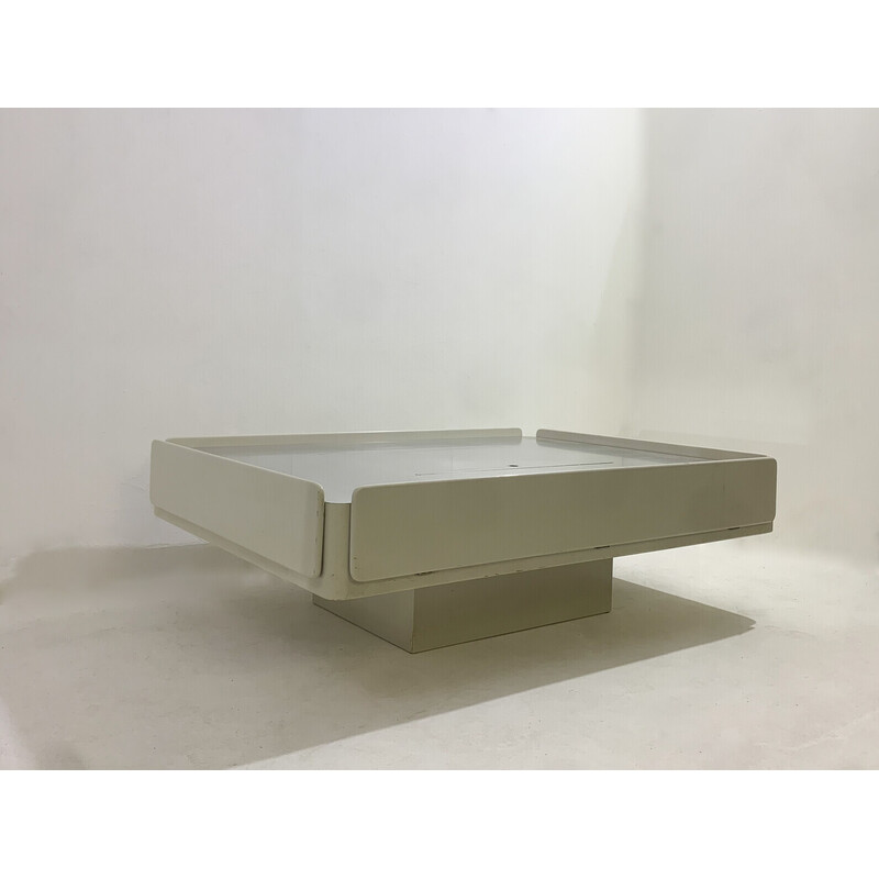 Vintage white Caori coffee table by Vico Magistretti for Gavina, Italy 1960s