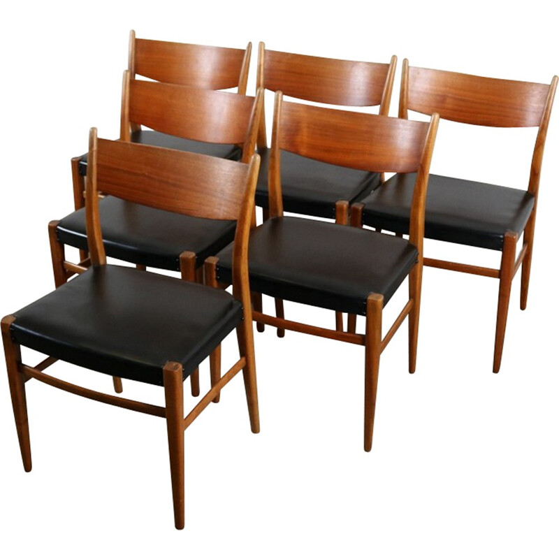 Suite de 6 chaises design Pastoe - 1960