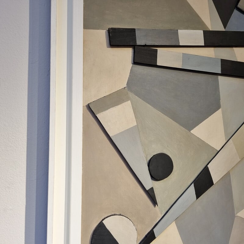 Vintage abstract composition by Armilde Dupont, Belgium 1970s
