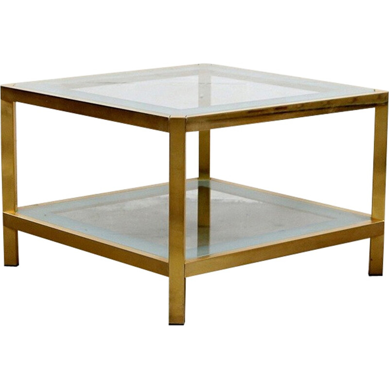 Gilded coffee table by Fedam - 1970