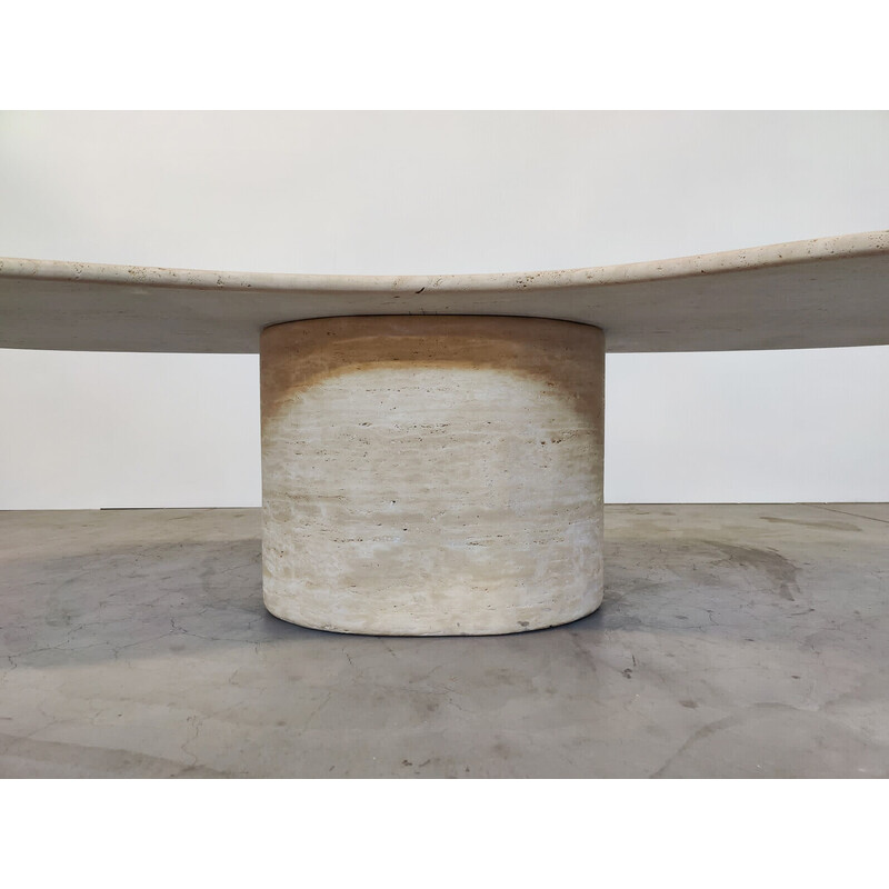 Vintage travertine dining table, Italy