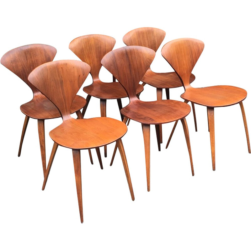 Set of 6 chairs by Norman Cherner for Plycraft - 1960s