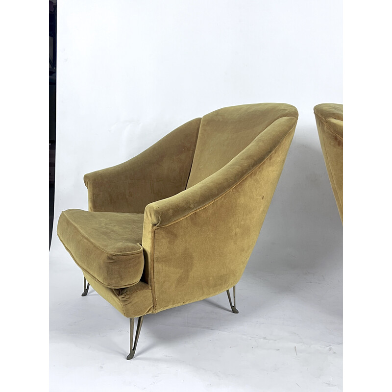 Pair of vintage armchairs by Isa Bergamo, Italy 1950s