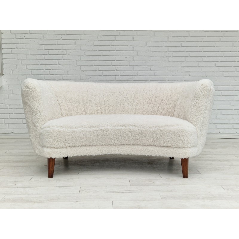 Danish vintage 2 seater banana sofa, 1960s