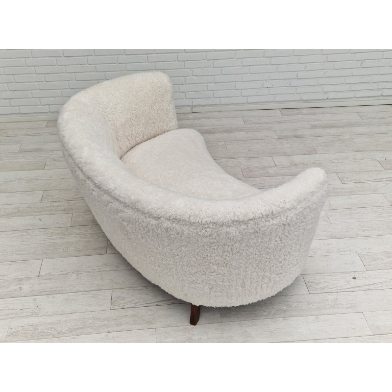 Dänisches Vintage 2-Sitzer Bananensofa, 1960er Jahre