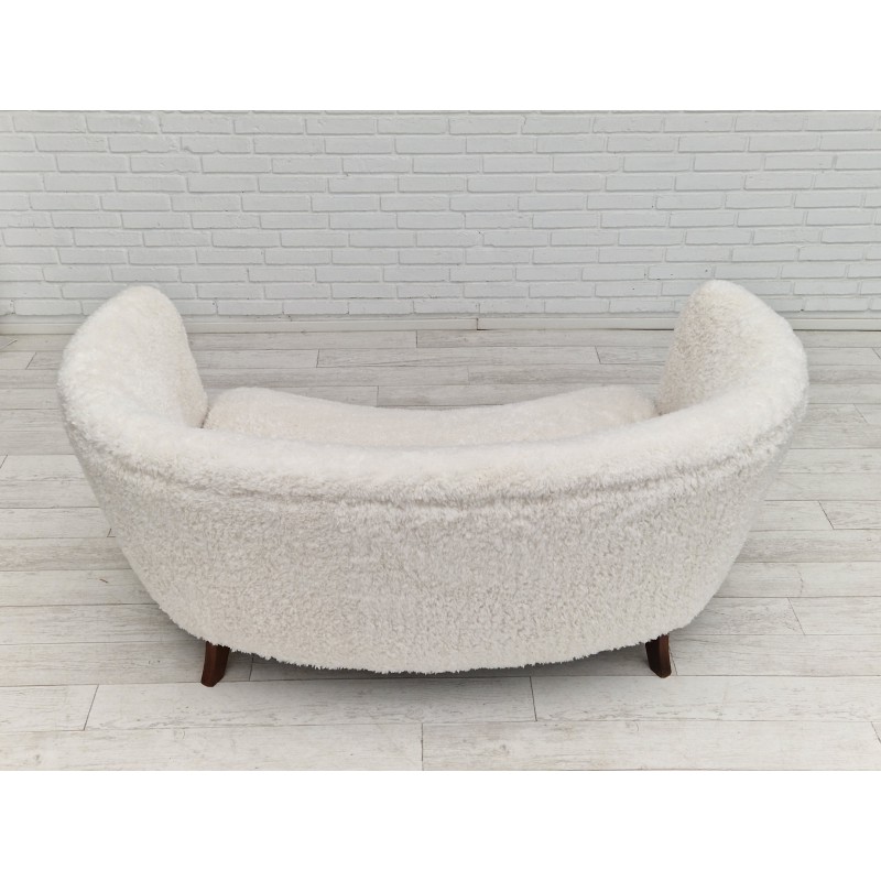 Dänisches Vintage 2-Sitzer Bananensofa, 1960er Jahre