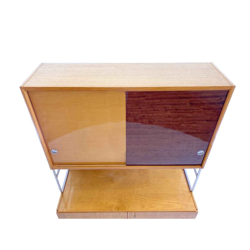 Vintage Czech two tone highboard by Bohumil Landsman for Jitona, 1970s