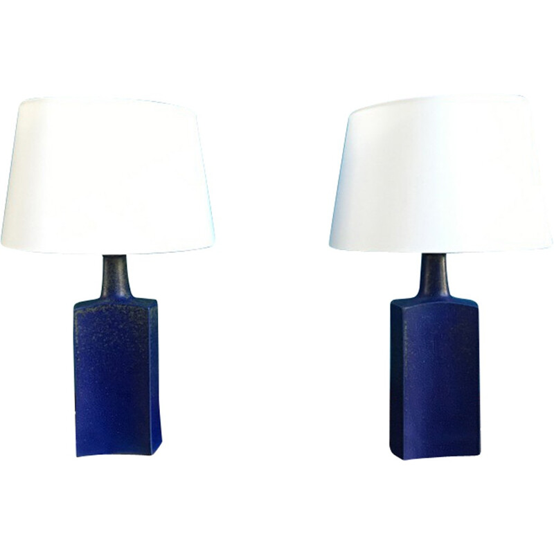Pair of mid century Danish Ceramic Table Lamps by Atelier Knabstrup - 1970s
