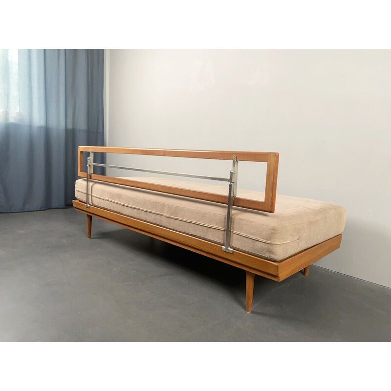 Letto da giorno vintage in teak di Wilhelm Knoll, Germania 1950