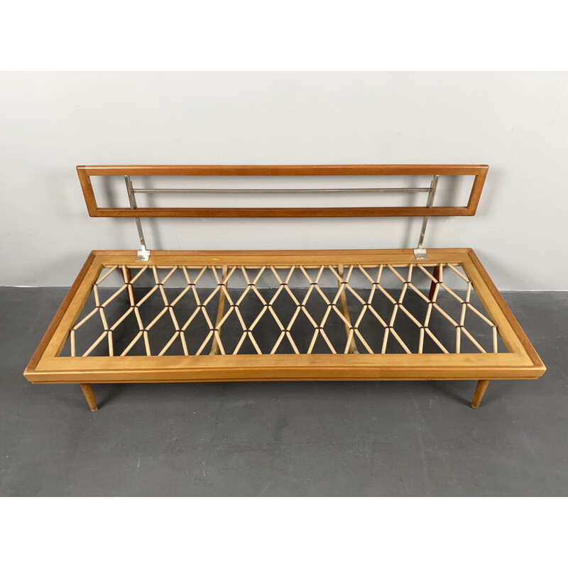 Letto da giorno vintage in teak di Wilhelm Knoll, Germania 1950