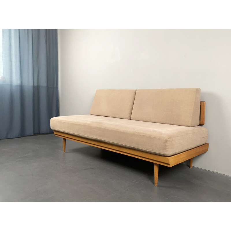 Letto da giorno vintage in teak di Wilhelm Knoll, Germania 1950