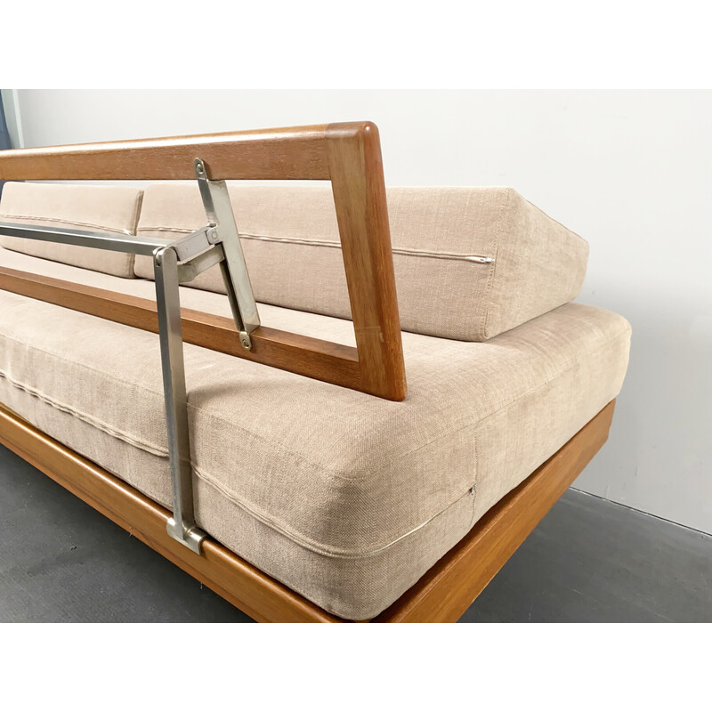 Letto da giorno vintage in teak di Wilhelm Knoll, Germania 1950