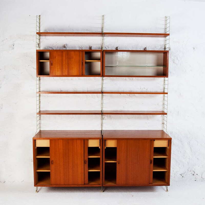 Modulable "String" bookcase, Nisse STRINNING - années 60