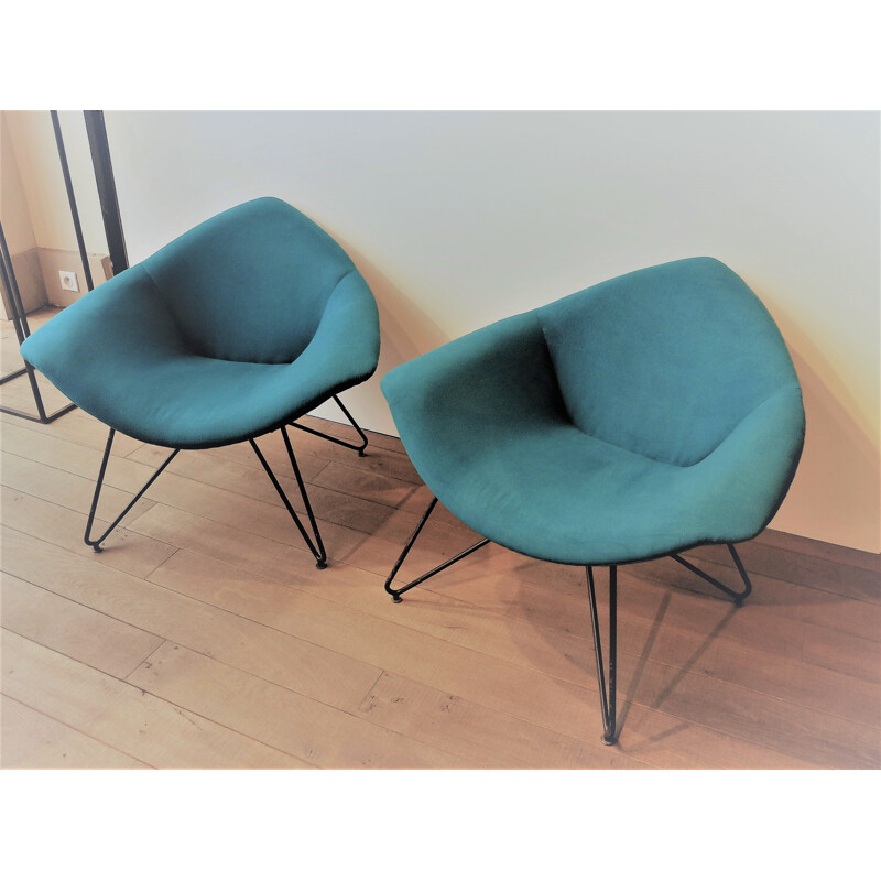 Pair of Italian armchairs by Augusto Bozzi for Saporiti - 1950s