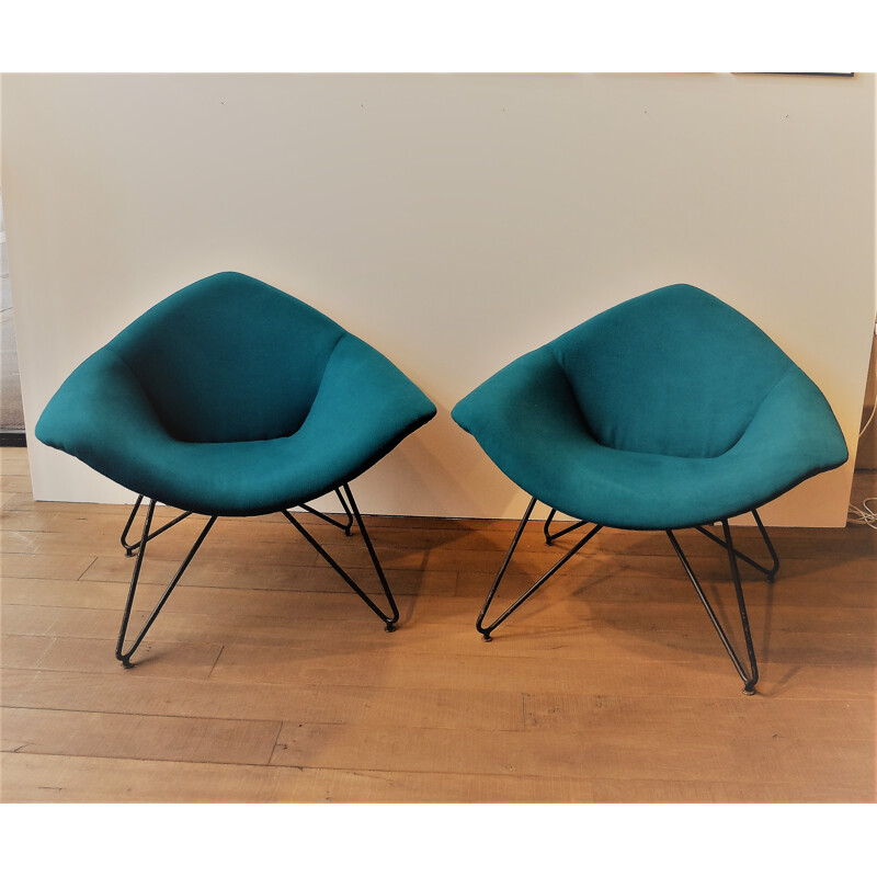 Pair of Italian armchairs by Augusto Bozzi for Saporiti - 1950s