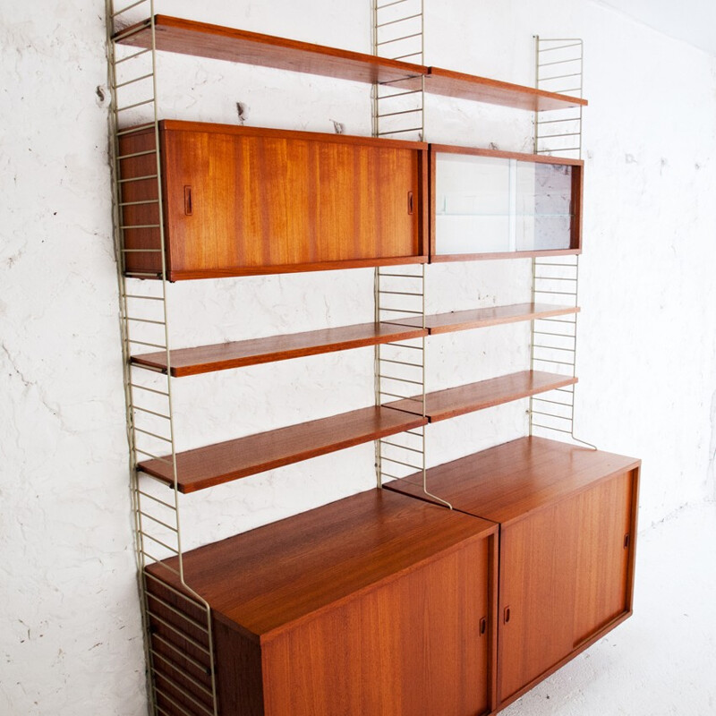 Modulable "String" bookcase, Nisse STRINNING - années 60