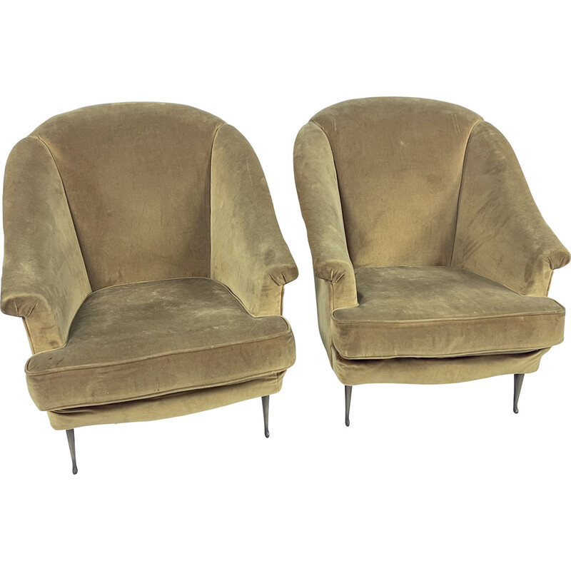 Pair of vintage armchairs by Isa Bergamo, Italy 1950s