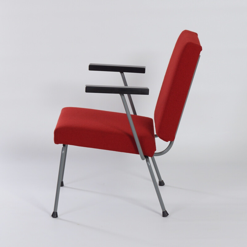 Vintage red 1401 armchair by Wim Rietveld for Gispen, 1950s