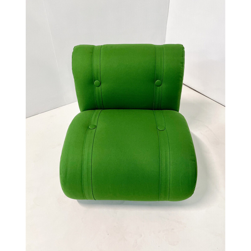 Vintage green armchairs by Doimo Salotti, Italy 1970