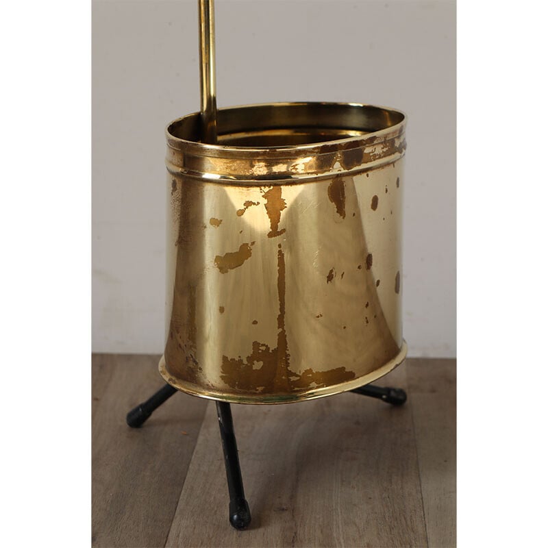 Vintage brass umbrella stand, 1950s