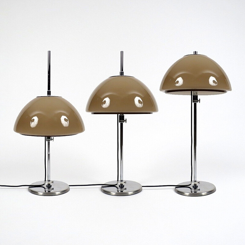 Lampe réglable en métal et en plastique chromé -1960